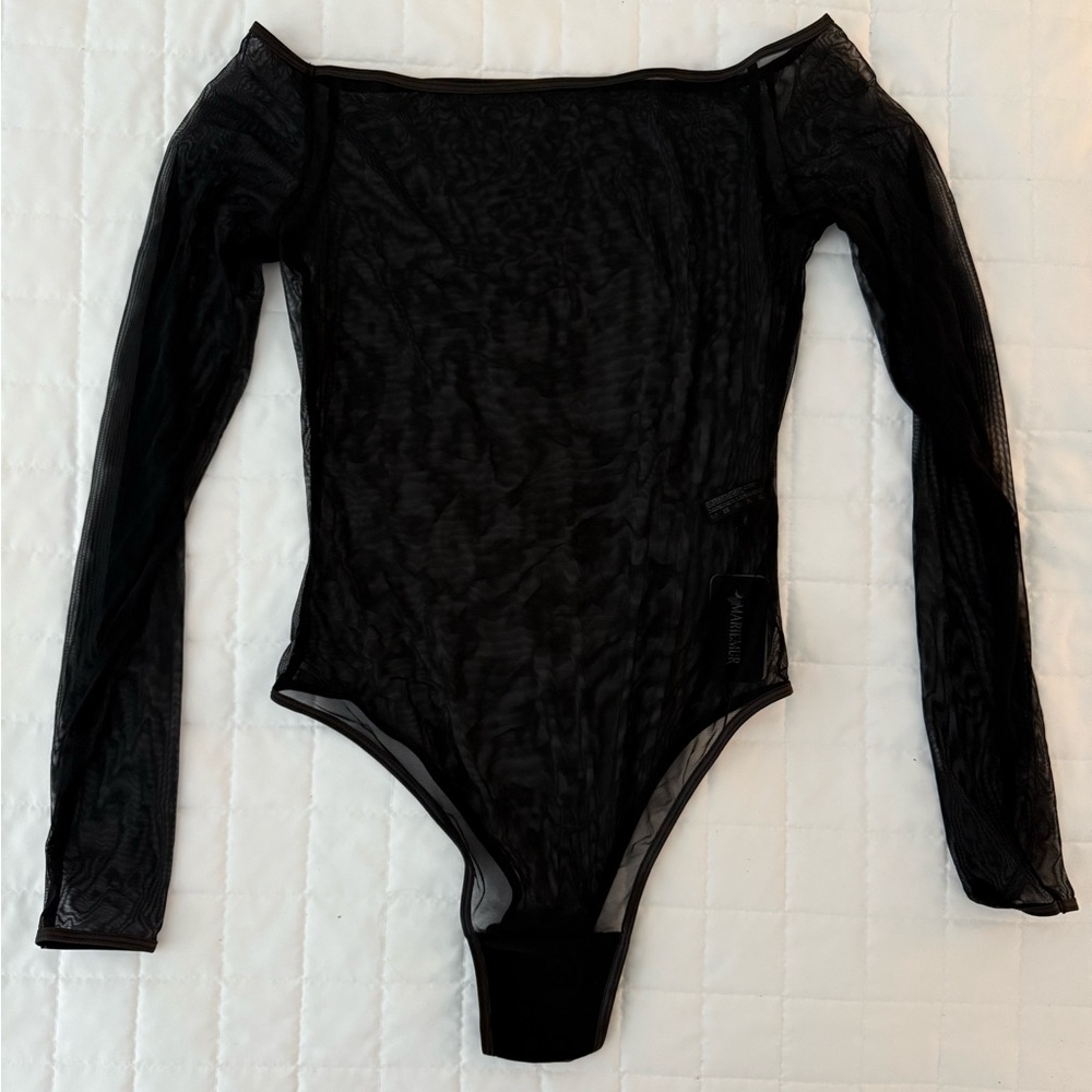 Marie Mur black mesh bodysuitt